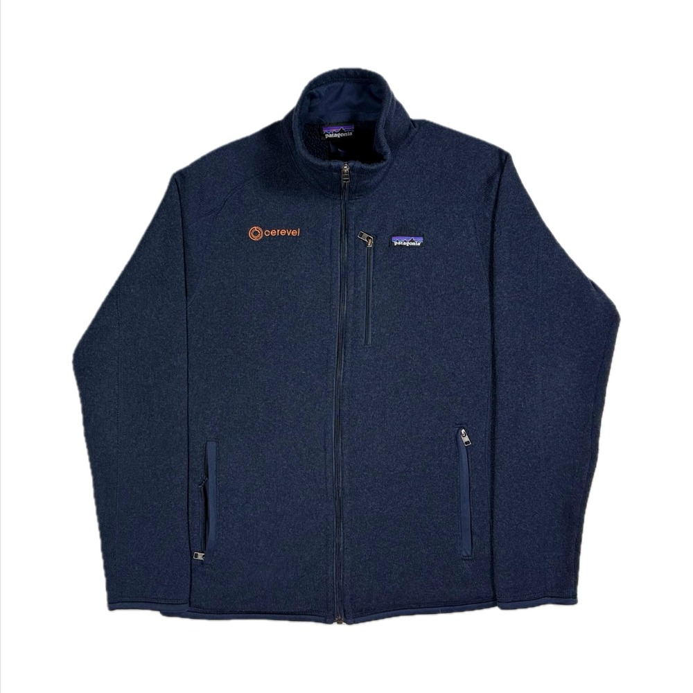 Patagonia Cerevel custom navy blue full zip better sweater fleece men medium